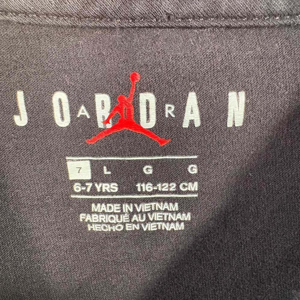 Nike Jordan Jumpman Holographic Tee Kids 7 Black Short Sleeve - Picture 6 of 7